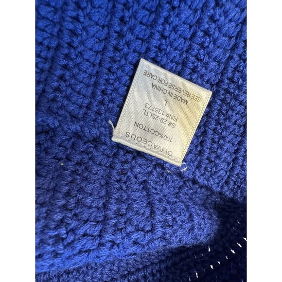 Olivaceous Knit Size Large Crochet Cropped Electric Blue Tank Top NWT - Picture 8 of 9